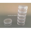 Kleine Kunststoff Jar PS Jar stapelbar Deckel